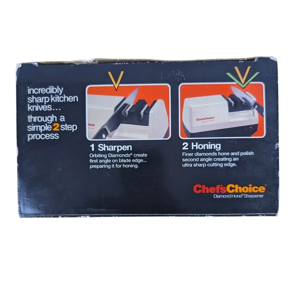 Chefs Choice Diamond Hone 2 Stage‎ Electric Knife Sharpener Model 300 Used USA